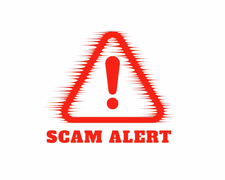 stay alert safe with fraud warning background from money scam