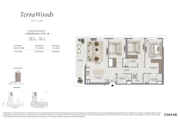 EMAAR TERRA WOODS BR FLOOR PLAN investindxb scaled