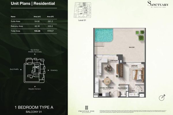 Sanctuary 1 Bedroom Floor Plan Sanctuary one bedroom apartment floor plan