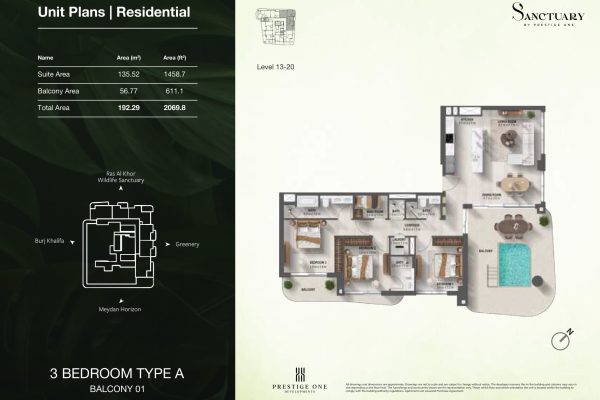 Sanctuary 3 Bedroom Floor Plan Sanctuary three bedroom apartment floor plan